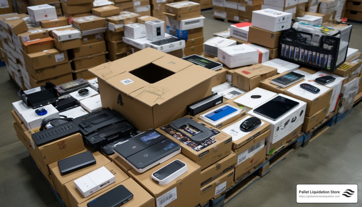 electronics returns pallets